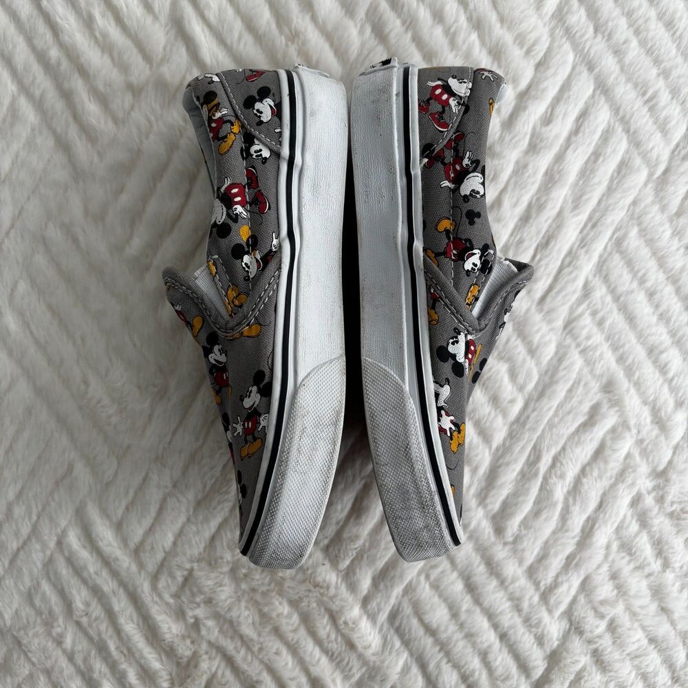 Vans Kids Gray Mickey Mouse Slip-On Sneakers - Picture 5 of 9